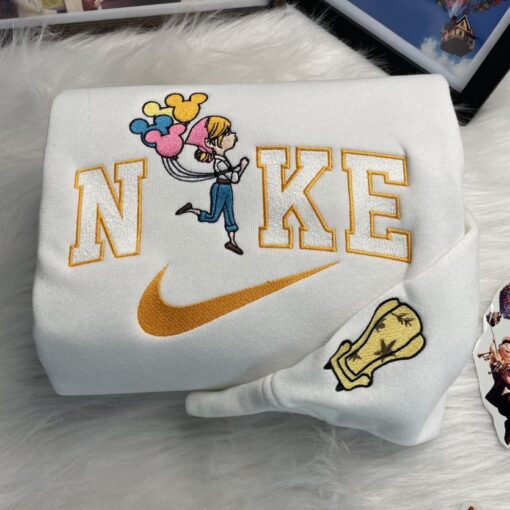 Carl And Ellie Up Disney Nike Embroidered Sweatshirts - Image 2