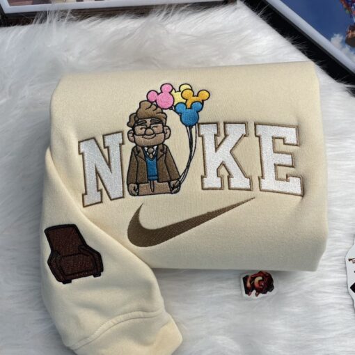 Carl And Ellie Up Disney Nike Embroidered Sweatshirts - Image 3