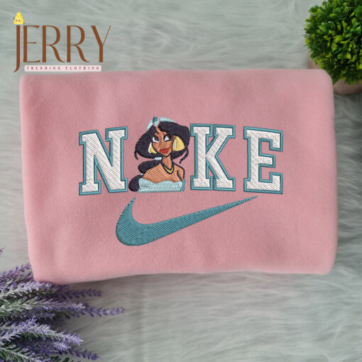 Aladdin And Jasmine Couple Disney Embroidered Sweatshirt - Image 3