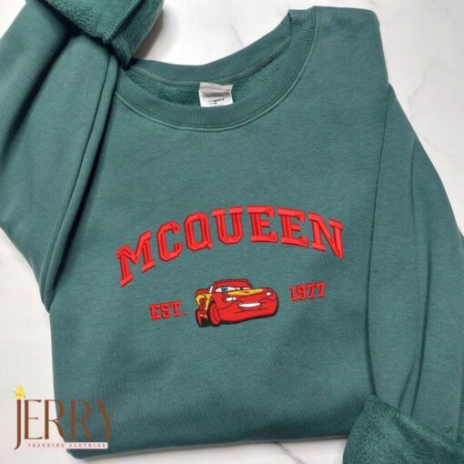 Mcqueen Sally Mater Embroidered Sweater, Couple Embroidered Sweatshirts, Cartoon Crewneck, Vintage shirt ECT0030405 - Image 4