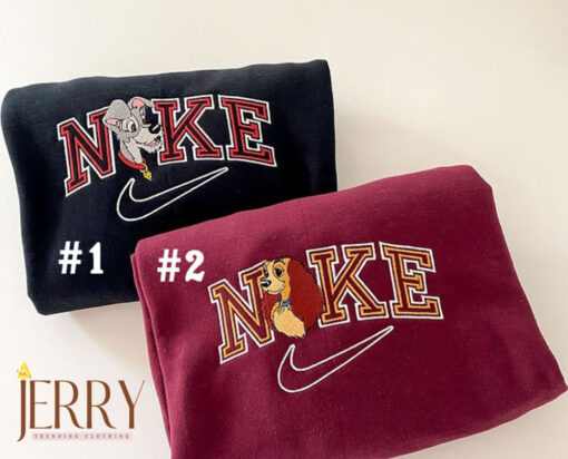 Lady And The Tramp Disney Nike Embroidered Sweatshirt - Image 2