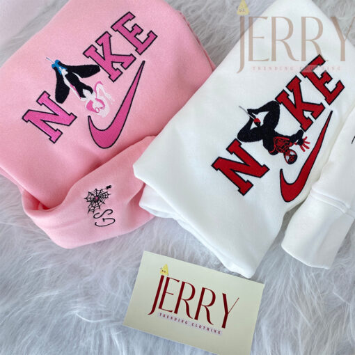 Cheap Miles Morales Spider man Nike Embroidered Matching Sweatshirt, Christmas Present For Couples - Image 2