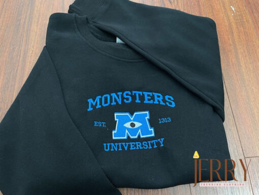Monster?s University Crewneck Embroidered Sweatshirts, Disney Embroidered Sweatshirts - Image 2
