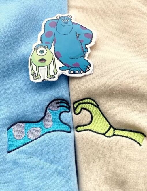 Mike Wazowski And James Sullivan Monsters Disney Nike Embroidered Sweatshirts - Image 3