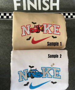 Lightning McQueen And Sally Halloween Nike Embroidered Sweatshirts