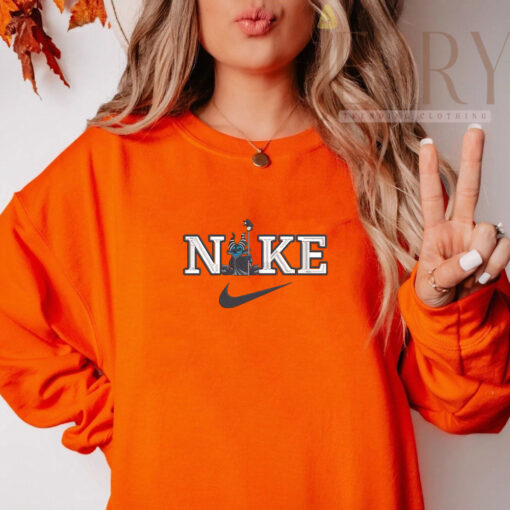 Vintage Halloween Disney Stich Nike Embroidered Sweatshirt , Halloween Gifts For Adults - Image 4