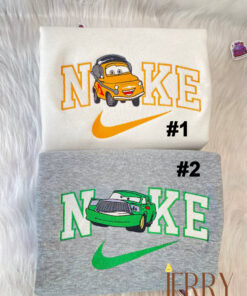 Luigi And Chick Hicks Cars Disney Nike Embroidered Sweatshirts