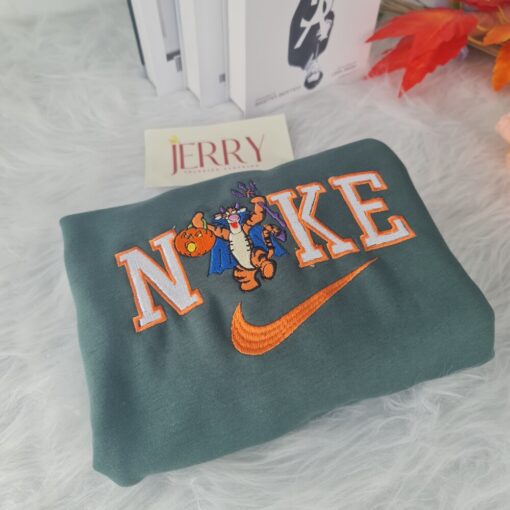 Funny Tigger Disney Disney Nike Embroidered Sweatshirt, Halloween Gift For Couple - Image 3