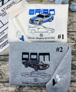 Dom And Brian Fast And Furious Nike Embroidered Sweatshirt, Matching Embroidered Hoodies
