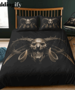 Barbed Wire Metal Skull Sheep Bedding Set bed sheets mother's day bed aesthetic mothers day cards