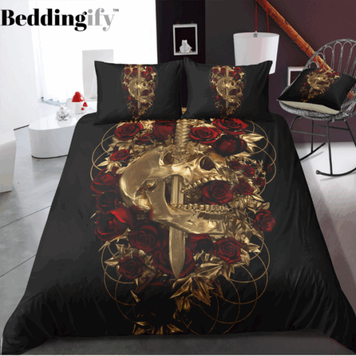 Royal Golden Knife Skull Bedding Set bunk bed designs bed sheets feliz dia de las madres mothers day cards