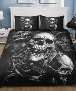 B&W Skull Sketch GWBJ22759 Bedding Set feliz dia de las madres cozy bedroom aesthetic