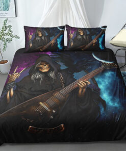 Rock N Roll - Electric Guitar Skull Bedding Set mothers day cards feliz dia de las madres cozy bed