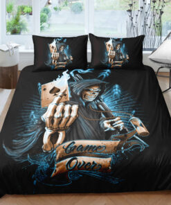 Card Game Over Skull Bedding Set bed aesthetic mother's day feliz dia de las madres
