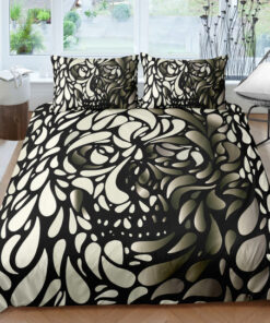 mothers day cards cozy bed cozy bedroom aesthetic mother's day 2-Tone Drop Shape Skull Bedding Set