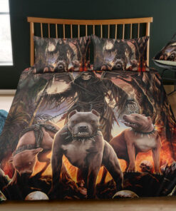 Death Skull Ghost & Evil Bulldogs Bedding Set mothers day cards mother's day cozy bed