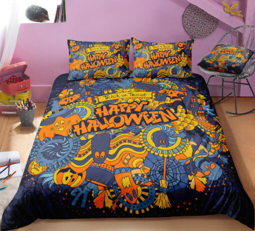 cozy bed bed sheets mothers day cards feliz dia de las madres Happy Halloween Bedding Set