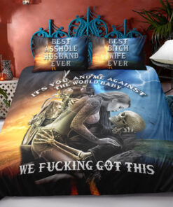 Red and Blue Tone Thunder Biker Skull Bedding Set cozy bedroom aesthetic bunk bed designs mothers day cards
