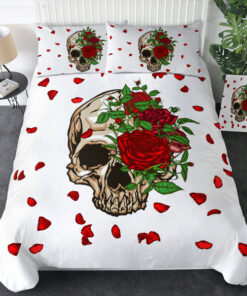 mother's day bed sheets cozy bed Floral Skull SWBJ3587 Bedding Set