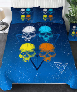 bed sheets bunk bed designs mothers day cards feliz dia de las madres Four Skull Triangle SWBJ3612 Bedding Set