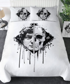 feliz dia de las madres cozy bedroom aesthetic Dark Half Face Human & Skull  SWBJ3883 Bedding Set