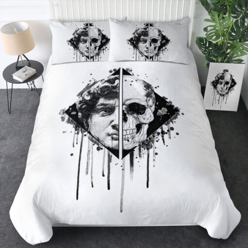 feliz dia de las madres cozy bedroom aesthetic Dark Half Face Human & Skull  SWBJ3883 Bedding Set