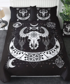 feliz dia de las madres bunk bed designs cozy bed B&W Zodiac Buffalo Skull SWBJ4119 Bedding Set