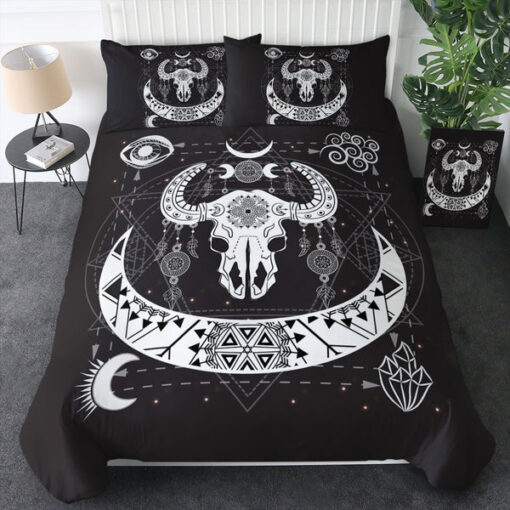 feliz dia de las madres bunk bed designs cozy bed B&W Zodiac Buffalo Skull SWBJ4119 Bedding Set