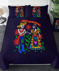 bunk bed designs bed sheets mothers day cards feliz dia de las madres Cartoon Bohemian Skull Couple SWBJ4121 Bedding Set
