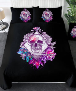 Vintage Skull Purple Diamon Sketch SWBJ4584 Bedding Set mothers day cards feliz dia de las madres cozy bed