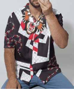 black jorts outfit men men's cocktail attire Hight Quality Luxury Brand Short Sleeve Button Shirt - DN17807