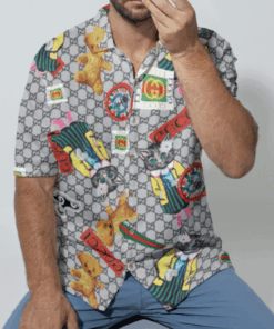 men's cocktail attire Hot Trend big drip outfit men Luxury Brand Short Sleeve Button Shirt - DN17823