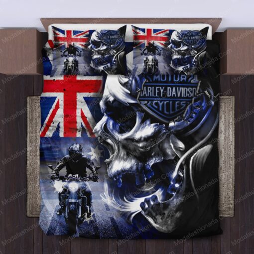 Buy Biker Skull Skeleton Motorcycle Harley-Davidson Bedding Sets Bed Sets, Bedroom Sets, Comforter Sets, Duvet Cover, Bedspread cozy bedroom aesthetic mother's day mothers day cards