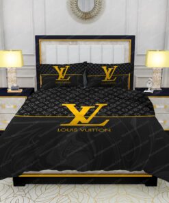 feliz dia de las madres bunk bed designs cozy bedroom aesthetic Black  Veinstone And Gold Louis Vuitton Bedding Sets
