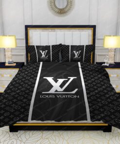 mother's day cozy bedroom aesthetic bunk bed designs Black Veinstone Louis Vuitton Bedding Sets