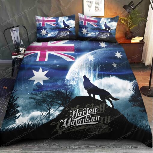 Buy Black Wolf Harley Davidson Bedding Sets Bed Sets, Bedroom Sets, Comforter Sets, Duvet Cover, Bedspread mothers day cards cozy bedroom aesthetic bed aesthetic - Image 2