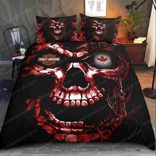 bunk bed designs mother's day Buy Canadian Flag Skull Harley Davidson Bedding Sets Bed Sets, Bedroom Sets, Comforter Sets, Duvet Cover, Bedspread - Image 2