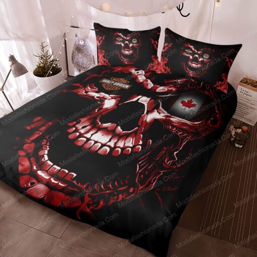 bunk bed designs mother's day Buy Canadian Flag Skull Harley Davidson Bedding Sets Bed Sets, Bedroom Sets, Comforter Sets, Duvet Cover, Bedspread - Image 3