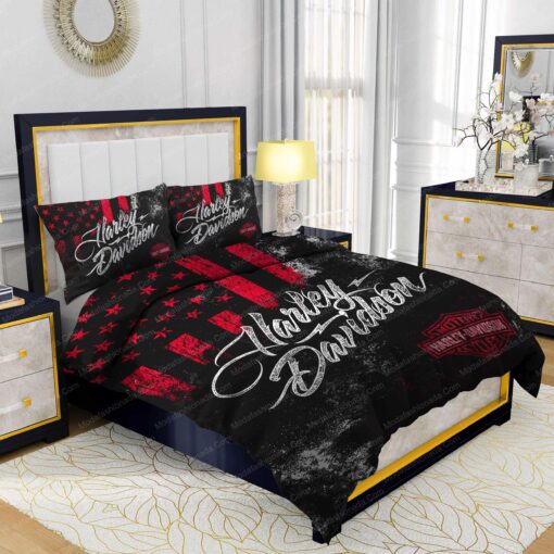 cozy bed mothers day cards bed aesthetic mother's day Buy Harley-Davidson American Flag Vintage Bedding Sets Bed Sets, Bedroom Sets, Comforter Sets, Duvet Cover, Bedspread - Image 2