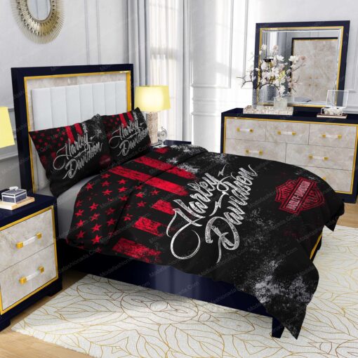 cozy bed mothers day cards bed aesthetic mother's day Buy Harley-Davidson American Flag Vintage Bedding Sets Bed Sets, Bedroom Sets, Comforter Sets, Duvet Cover, Bedspread - Image 5