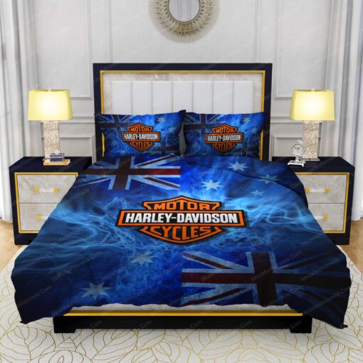 cozy bedroom aesthetic bed aesthetic mother's day Buy Harley-Davidson Blue Flames Bedding Sets Bed Sets, Bedroom Sets, Comforter Sets, Duvet Cover, Bedspread