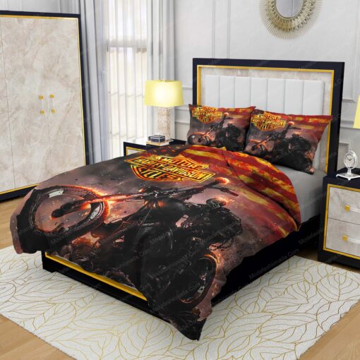 cozy bed bed sheets feliz dia de las madres Buy Harley-Davidson Ghost Rider American Flag Bedding Sets Bed Sets, Bedroom Sets, Comforter Sets, Duvet Cover, Bedspread - Image 3