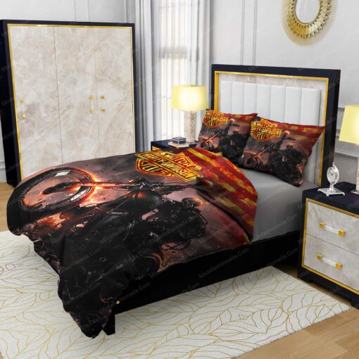 cozy bed bed sheets feliz dia de las madres Buy Harley-Davidson Ghost Rider American Flag Bedding Sets Bed Sets, Bedroom Sets, Comforter Sets, Duvet Cover, Bedspread - Image 4