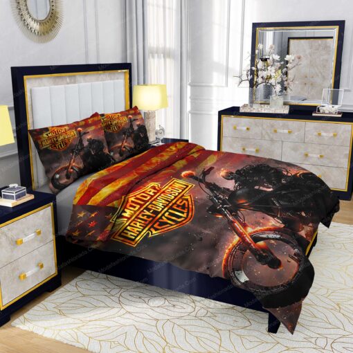 cozy bed bed sheets feliz dia de las madres Buy Harley-Davidson Ghost Rider American Flag Bedding Sets Bed Sets, Bedroom Sets, Comforter Sets, Duvet Cover, Bedspread - Image 5