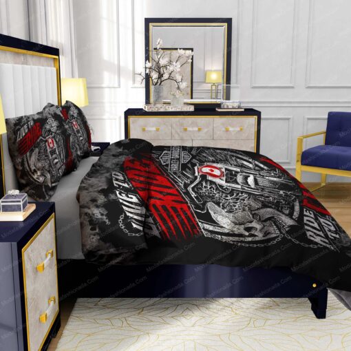 Buy Harley-Davidson Live To Ride, Ride To Live Bedding Sets Bed Sets, Bedroom Sets, Comforter Sets, Duvet Cover, Bedspread mother's day bed aesthetic - Image 7