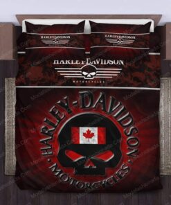 Buy Harley-Davidson Motorcles Style Skull Flag Of Canada Bedding Sets Bed Sets, Bedroom Sets, Comforter Sets, Duvet Cover, Bedspread cozy bed bed sheets feliz dia de las madres mother's day