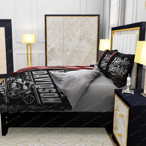 mother's day cozy bedroom aesthetic Buy Harley-Davidson Ride Free American Flag Bedding Sets Bed Sets, Bedroom Sets, Comforter Sets, Duvet Cover, Bedspread - Image 6