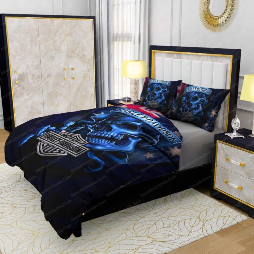 cozy bed mother's day mothers day cards Buy Harley-Davidson Skull Austranlian Flag Bedding Sets Bed Sets, Bedroom Sets, Comforter Sets, Duvet Cover, Bedspread - Image 4