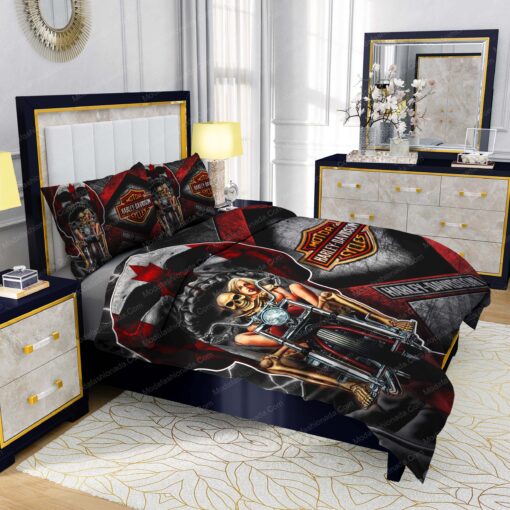 mother's day bed sheets Buy Harley-Davidson Skull Canada Flag Bedding Sets Bed Sets, Bedroom Sets, Comforter Sets, Duvet Cover, Bedspread - Image 5