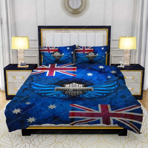 Buy Harley-Davidson Wings Australian Flag Bedding Sets Bed Sets, Bedroom Sets, Comforter Sets, Duvet Cover, Bedspread mother's day cozy bedroom aesthetic
